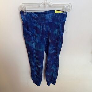 All in Motion Kids Navy and Teal Leggings